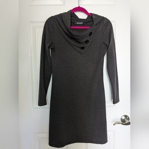 Neesha Dark Gray Sweater Dress Size S